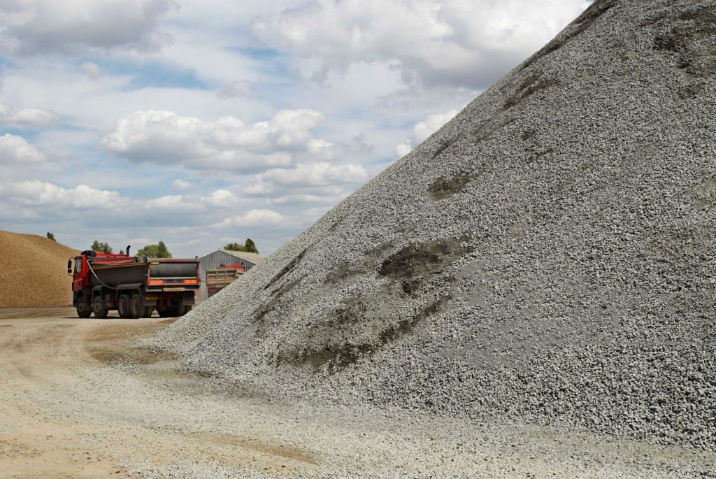 Pile of aggregate